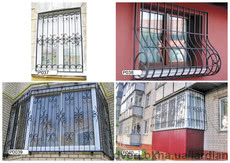 Решетки от простых до сложных с коваными элементами.